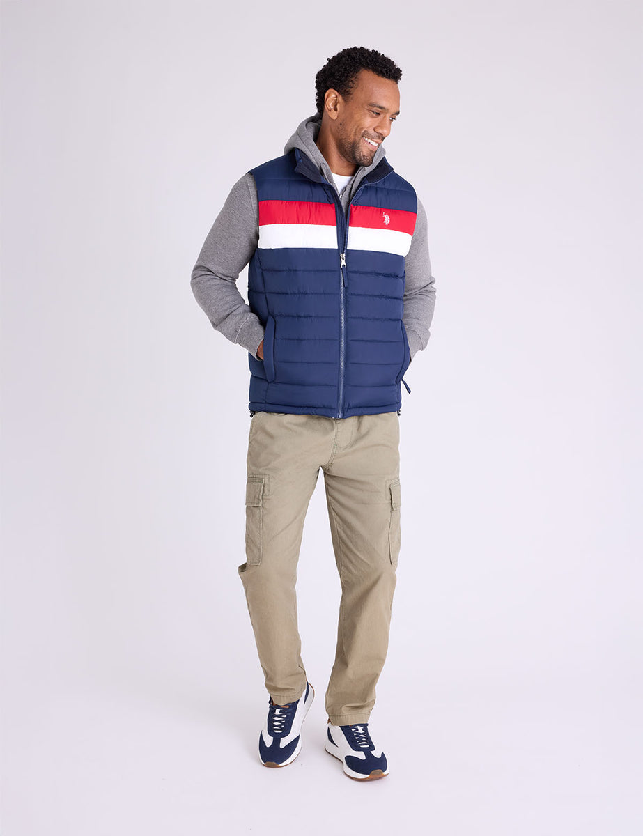 SIGNATURE COLOR BLOCK QUILTED VEST– U.S. Polo Assn.
