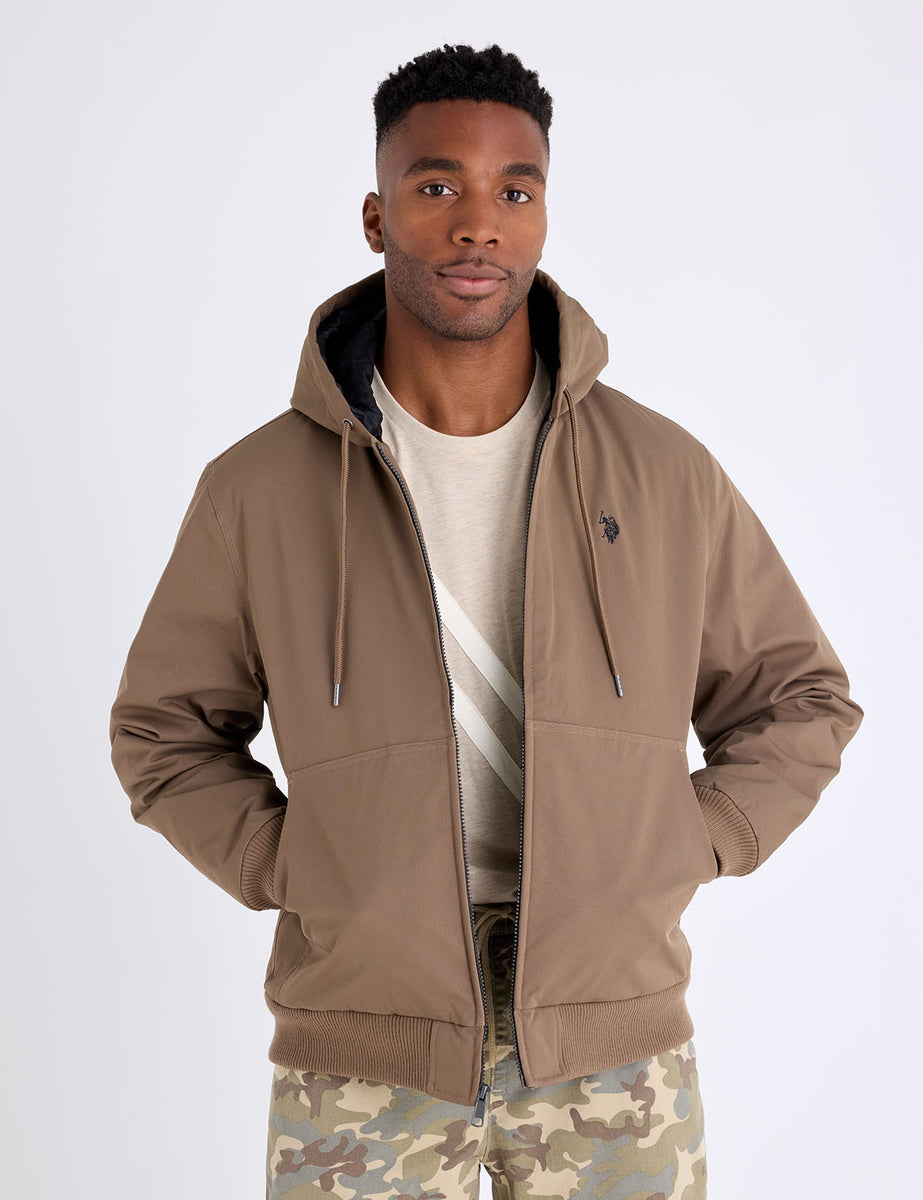 SOLID MIDWEIGHT HOODED JACKET– U.S. Polo Assn.