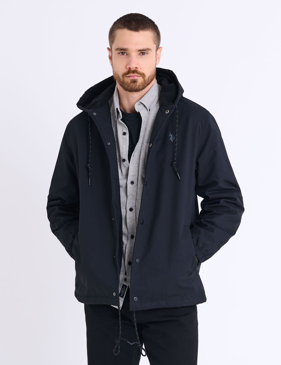 HOODED SNAP FRONT JACKET– U.S. Polo Assn.