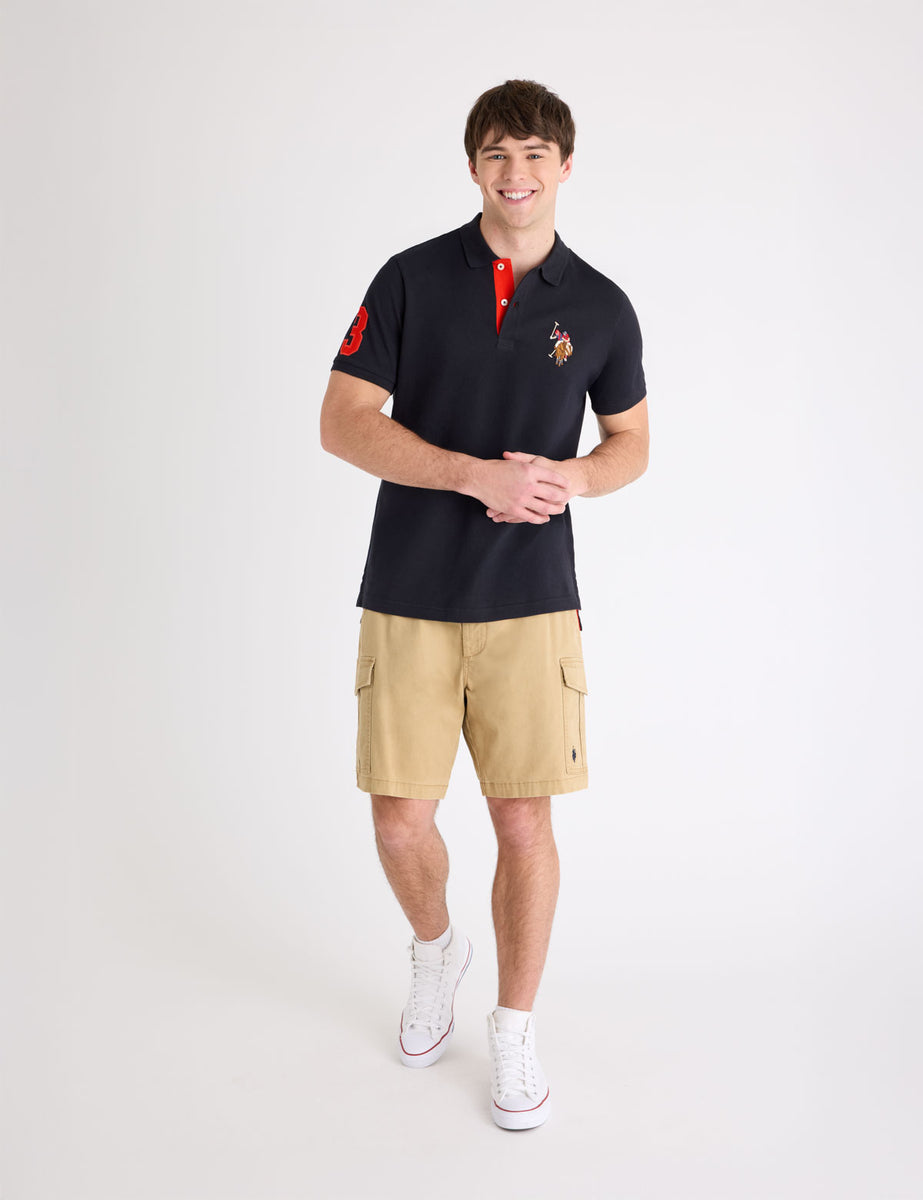 MULTI COLOR BIG LOGO SOLID POLO SHIRT– U.S. Polo Assn.