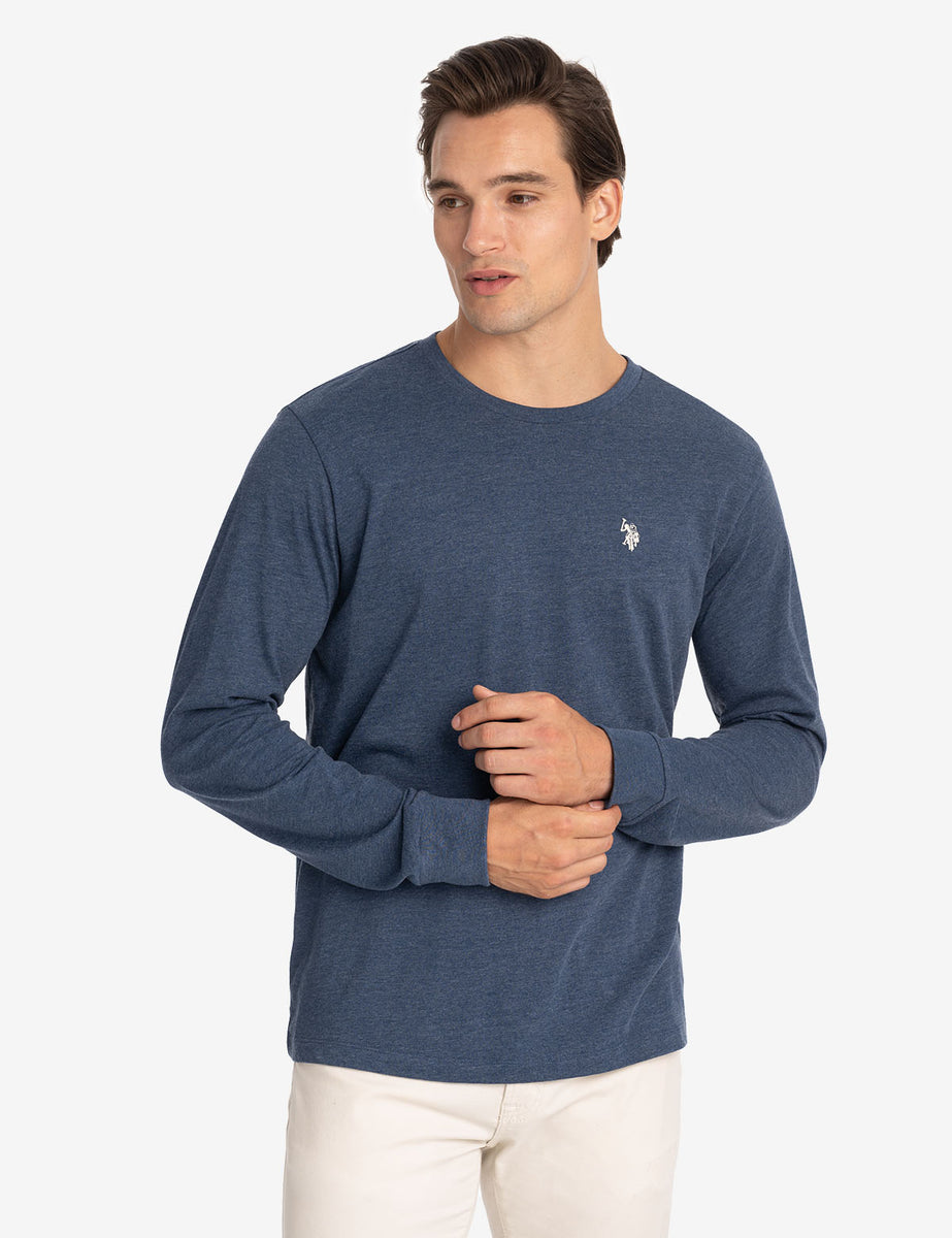 green emerald velvet dress LONG SLEEVE SOLID T-SHIRT– U.S. Polo Assn