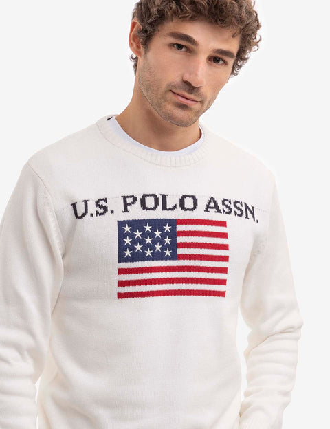 U.S. POLO ASSN. FLAG CREW NECK SWEATER - U.S. Polo Assn.