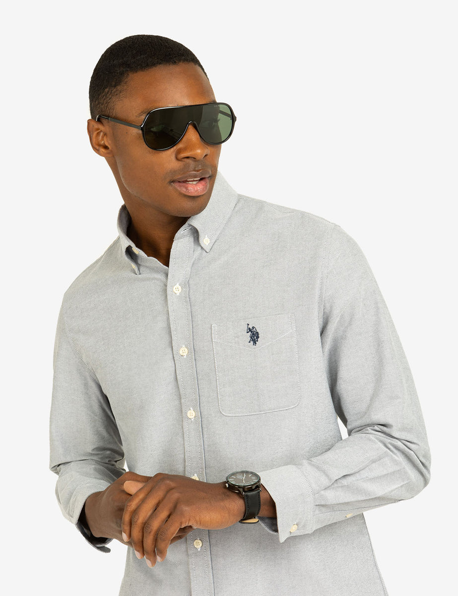 LONG SLEEVE STRETCH OXFORD SHIRT– Polo - Main Image