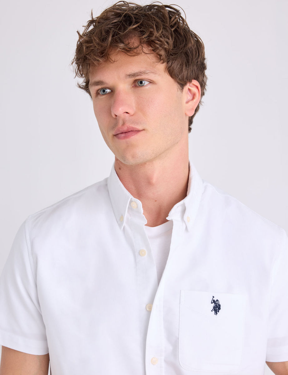 us polo assn dress shirts Buy U.S. Polo Assn. Dark Blue Stretch Cotton Mens Poplin Shirt from Next USA