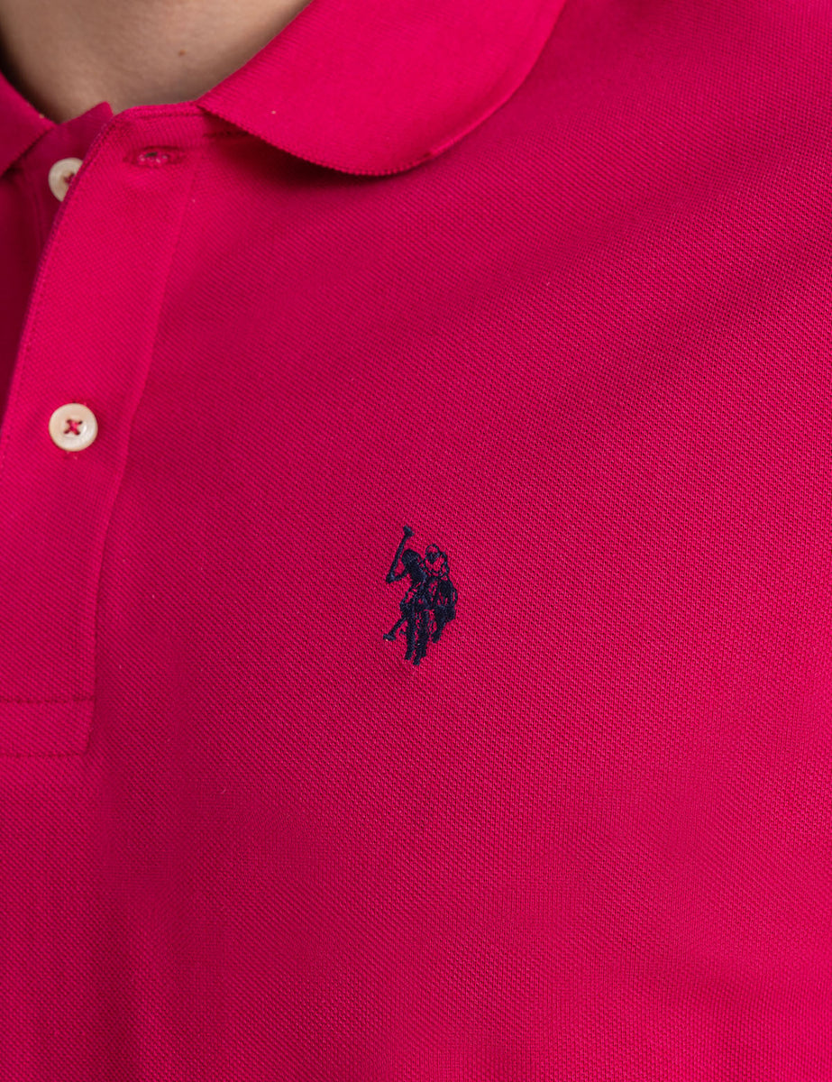 Unisex Pique Poloshirt W/ Small Logo- White