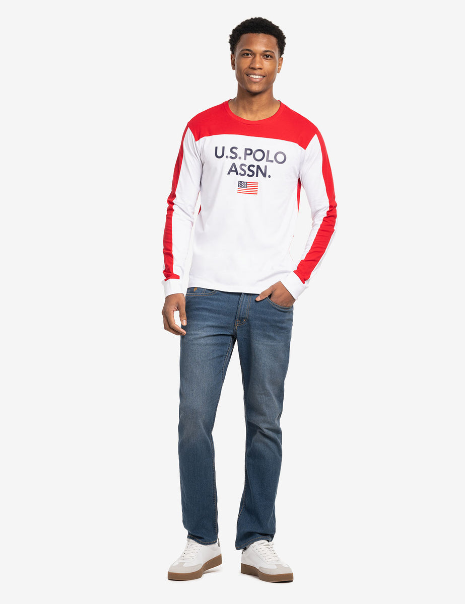 U.S. POLO ASSN. PIECED T-SHIRT– U.S. Polo Assn.