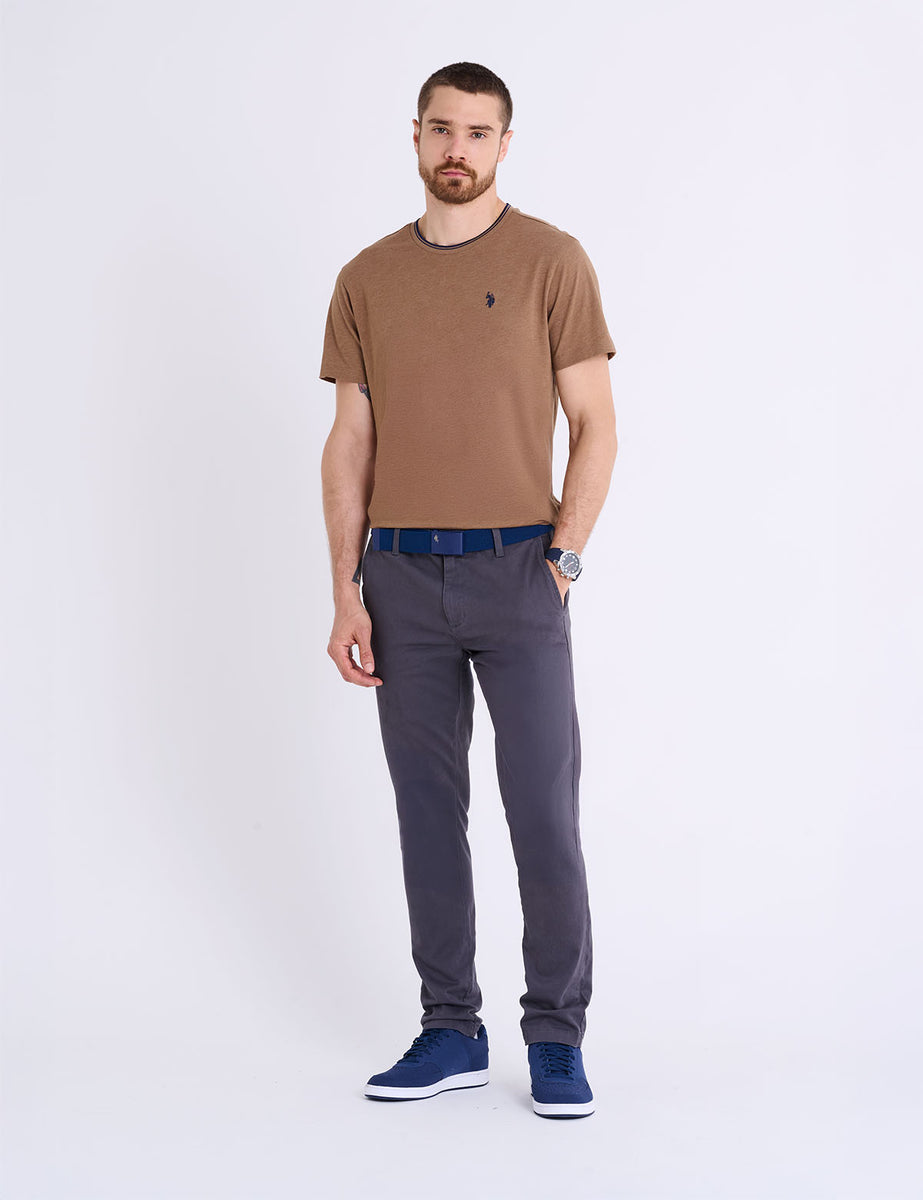 TIPPED CREW NECK COLLAR T-SHIRT– U.S. Polo Assn.