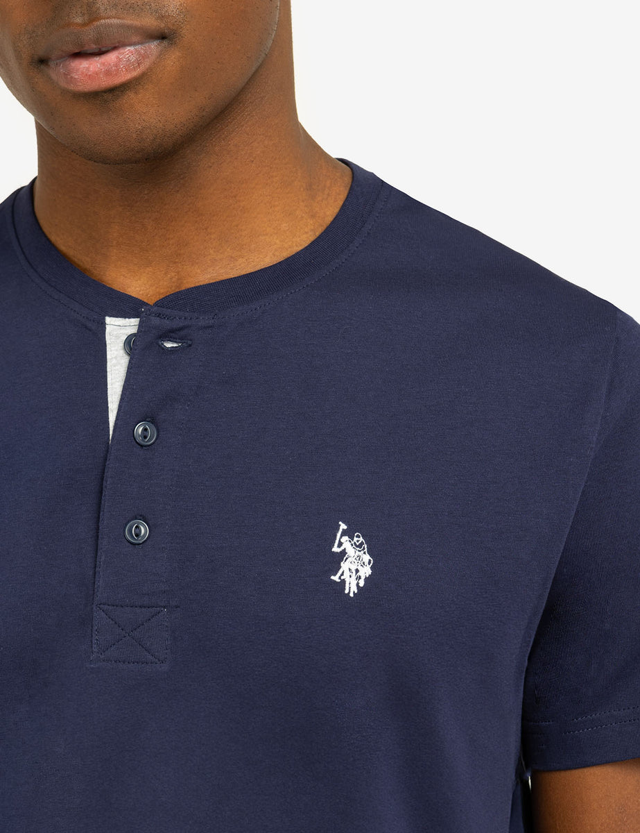 SOLID JERSEY HENLEY SHIRT– Polo