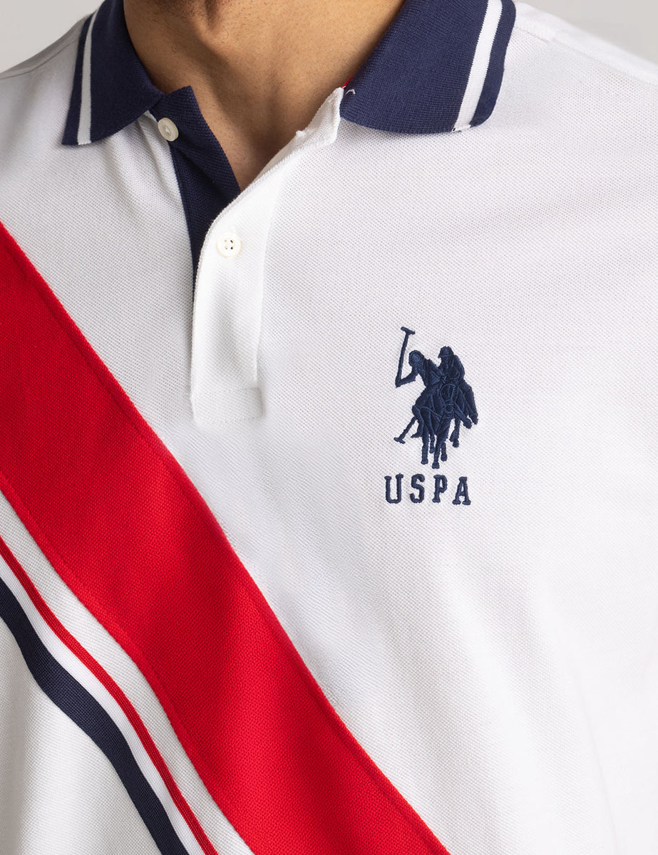 SASH POLO SHIRT WITH SIGNATURE STRIPE TRICOT TAPE– U.S. Polo Assn.