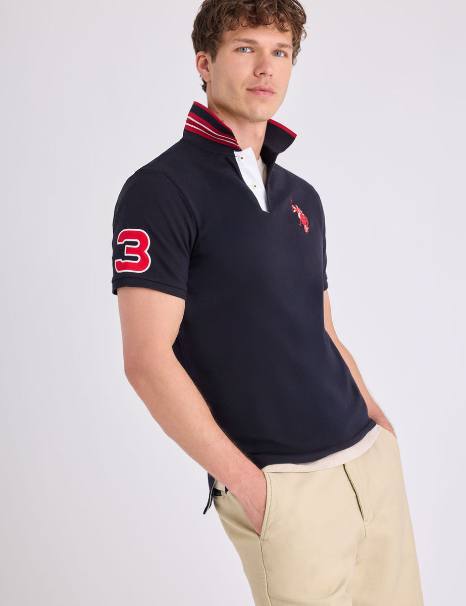 SLIM FIT BIG LOGO MULTI-TONAL POLO SHIRT– U.S. Polo Assn.