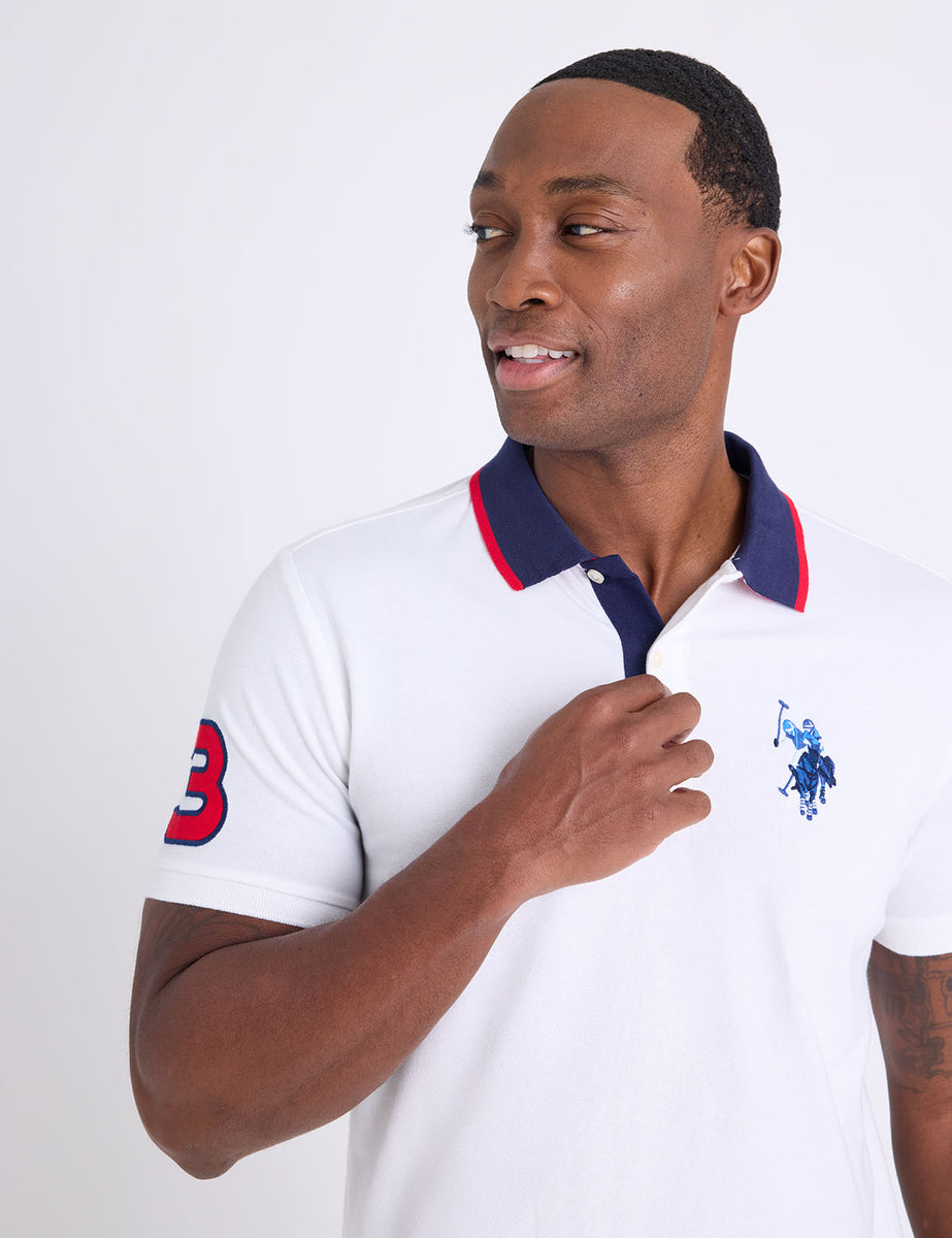 SLIM FIT BIG LOGO MULTI-TONAL POLO SHIRT– U.S. Polo Assn.