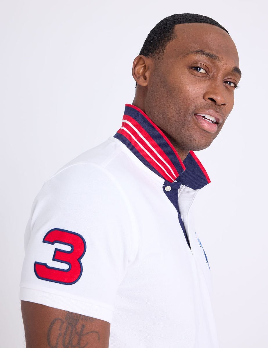 SLIM FIT BIG LOGO MULTI-TONAL POLO SHIRT– U.S. Polo Assn.