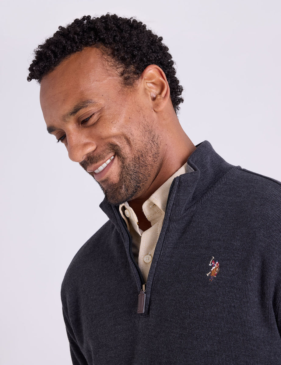 1/4 ZIP MOCK NECK FLATBACK PULLOVER– U.S. Polo Assn.