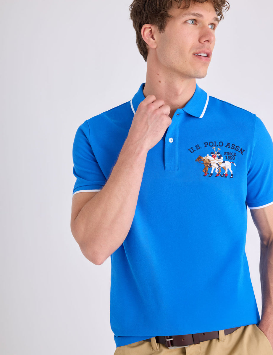 PIQUE POLO SHIRT WITH LOGO EMBLEM– U.S. Polo Assn.