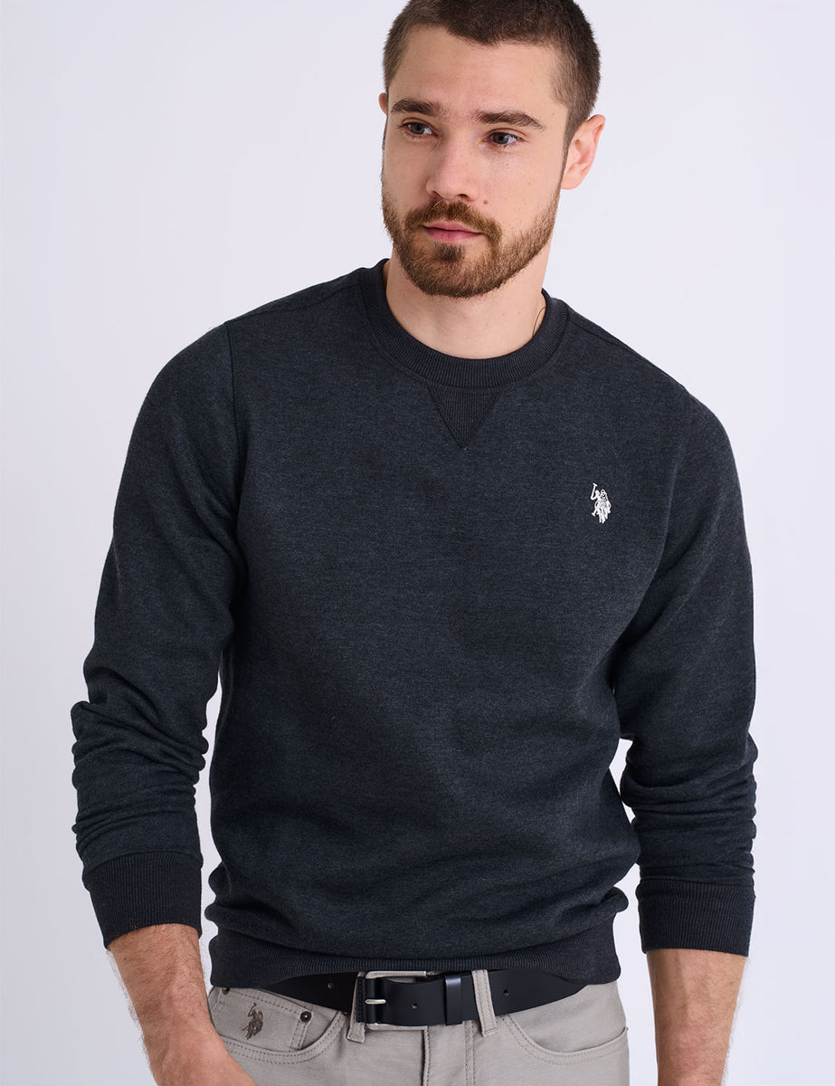 SOLID PEACHED FLEECE CREW NECK PULLOVER– U.S. Polo Assn.