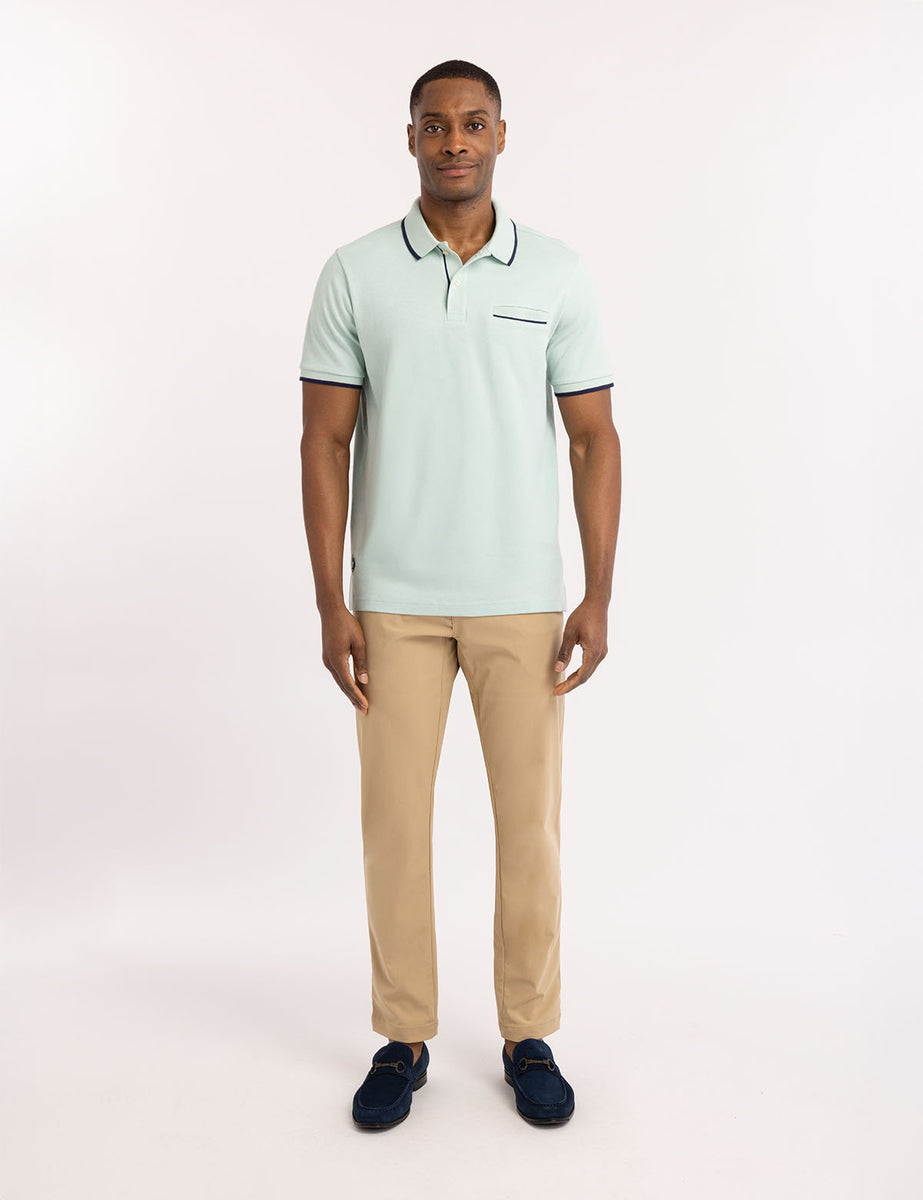 SOLID INTERLOCK POLO SHIRT WITH HIDDEN POCKET– U.S. Polo Assn.