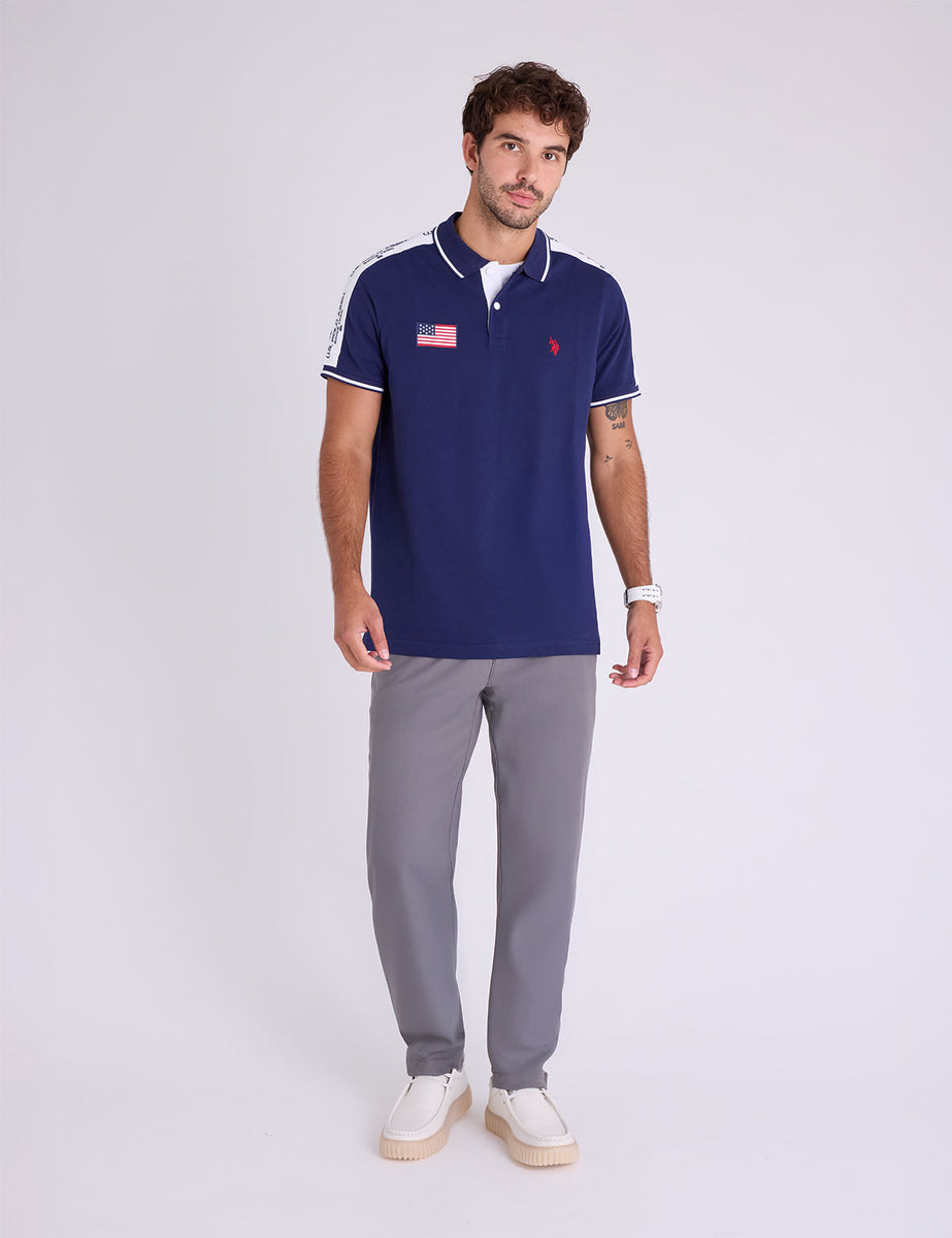 TRICOT SHOULDER PIQUE POLO SHIRT– U.S. Polo Assn.
