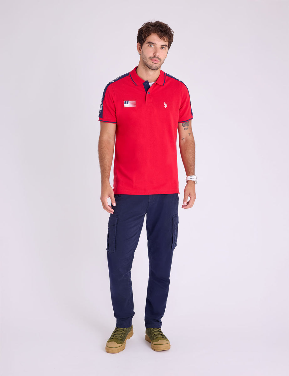 TRICOT SHOULDER PIQUE POLO SHIRT– U.S. Polo Assn.