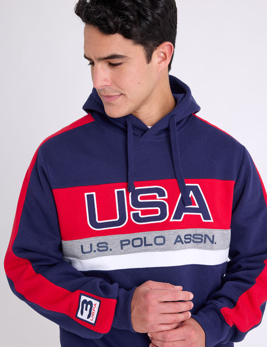 USA APPLIQUE COLOR BLOCK PULLOVER HOODIE– U.S. Polo Assn.