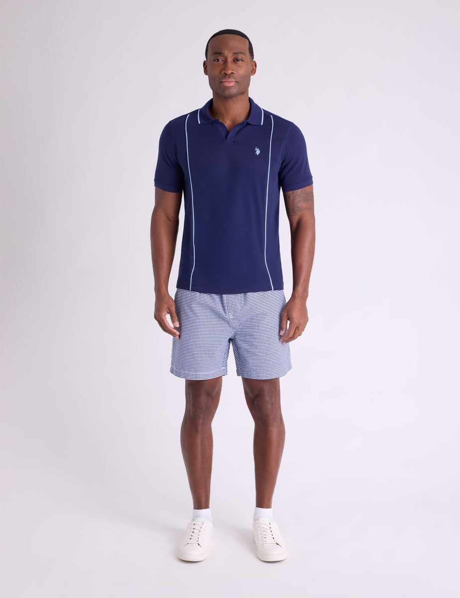 JOHNNY COLLAR PIQUE POLO SHIRT WITH RIB BAND– U.S. Polo Assn.