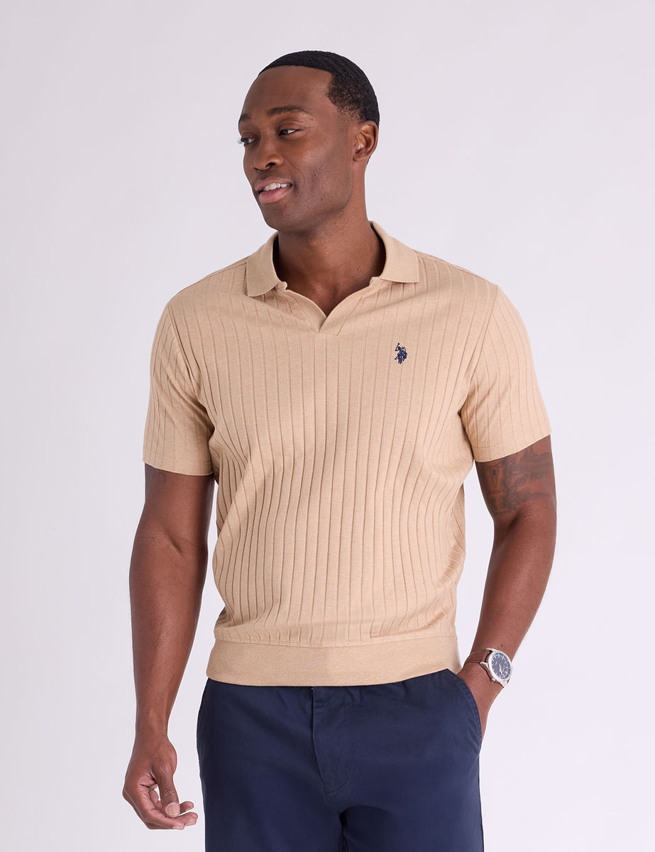 JOHNNY COLLAR WIDE RIB JERSEY POLO SHIRT– U.S. Polo Assn.