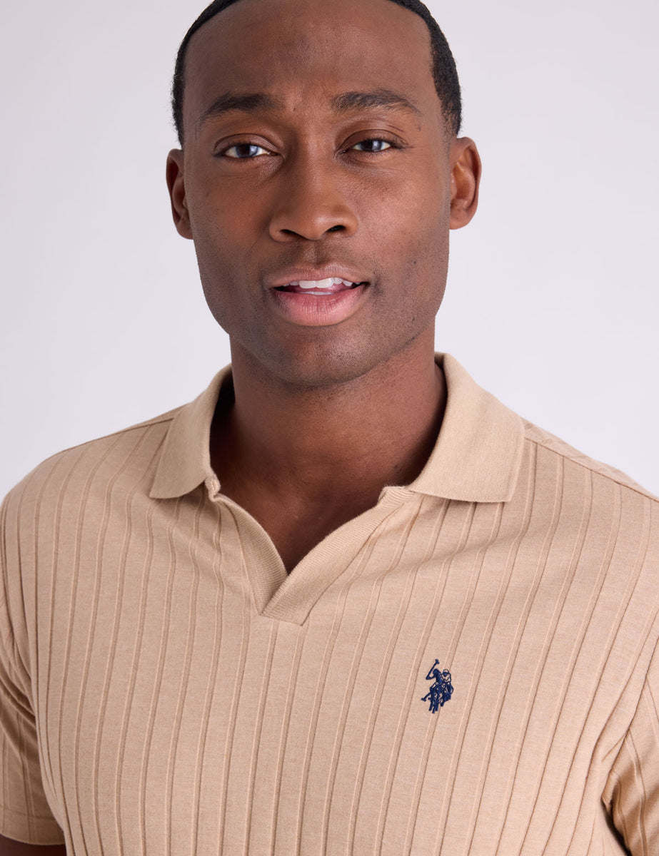 JOHNNY COLLAR WIDE RIB JERSEY POLO SHIRT– U.S. Polo Assn.