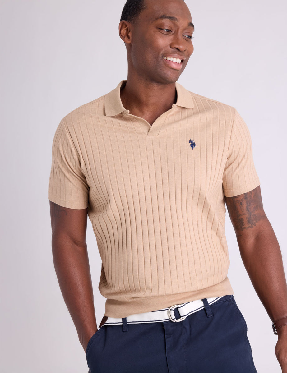 JOHNNY COLLAR WIDE RIB JERSEY POLO SHIRT– U.S. Polo Assn.