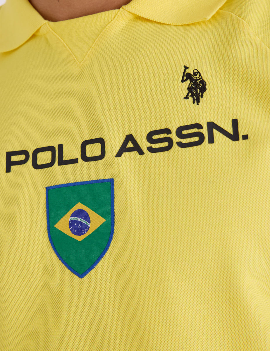 BRAZIL SHIELD PERFORMANCE PIQUE POLO SHIRT– U.S. Polo Assn.
