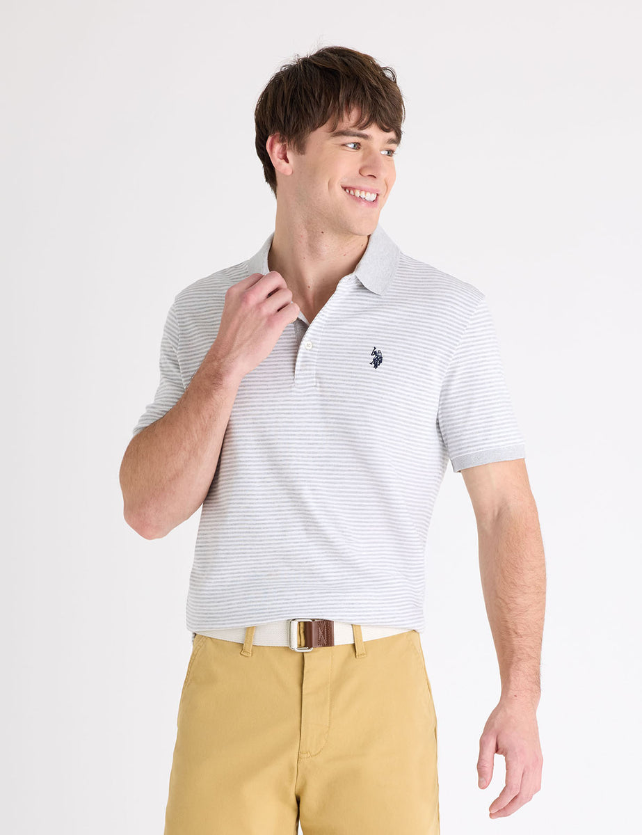 YARN DYE STRIPE INTERLOCK POLO SHIRT– U.S. Polo Assn.