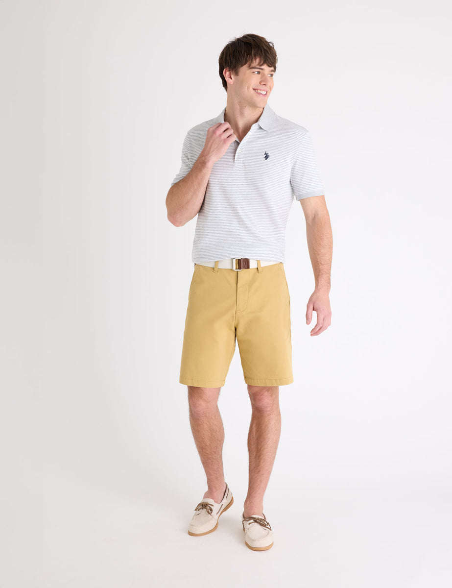 YARN DYE STRIPE INTERLOCK POLO SHIRT– U.S. Polo Assn.