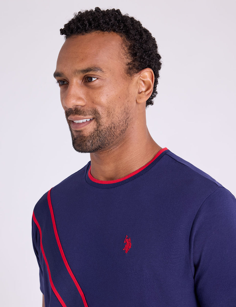 DIAGONAL TRICOT TAPE SASH JERSEY T-SHIRT– U.S. Polo Assn.
