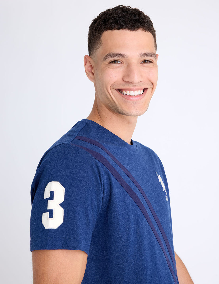Timezone T-Shirt Uomo Jersey Cotone - Taglio Dritto, Scollo A V, Manica Corta, Diagonale