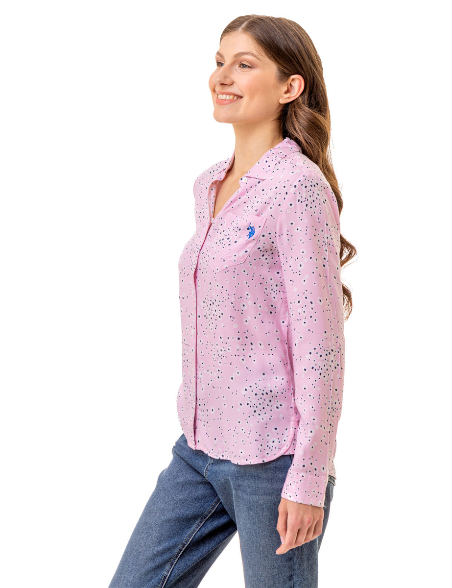Polo Shirt with woven pattern