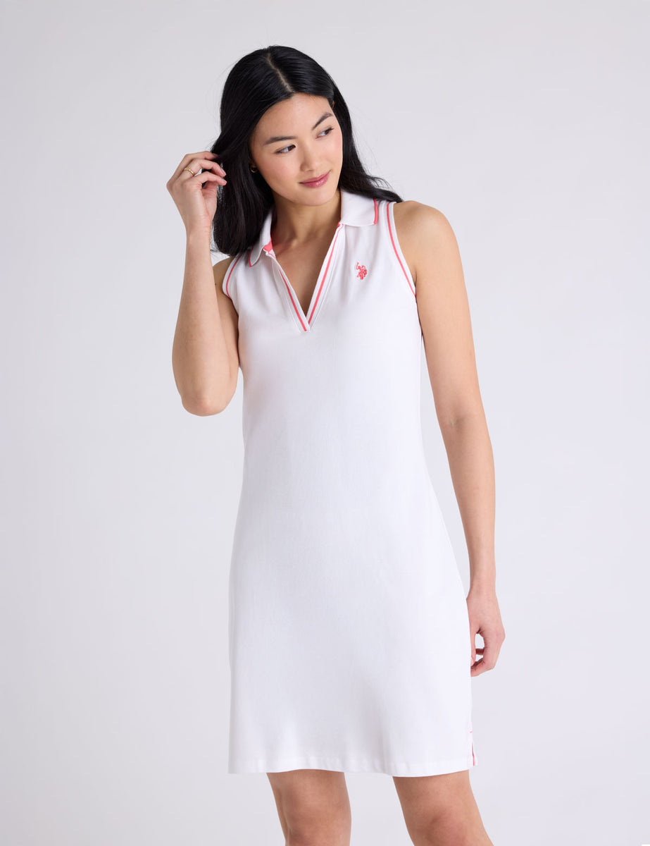 us polo assn women dress Sleeveless SPLIT NECK New PINK / L Hancy_2025/6/13 Introducing the Aje Allairie Model wearing a size Fit:Custom