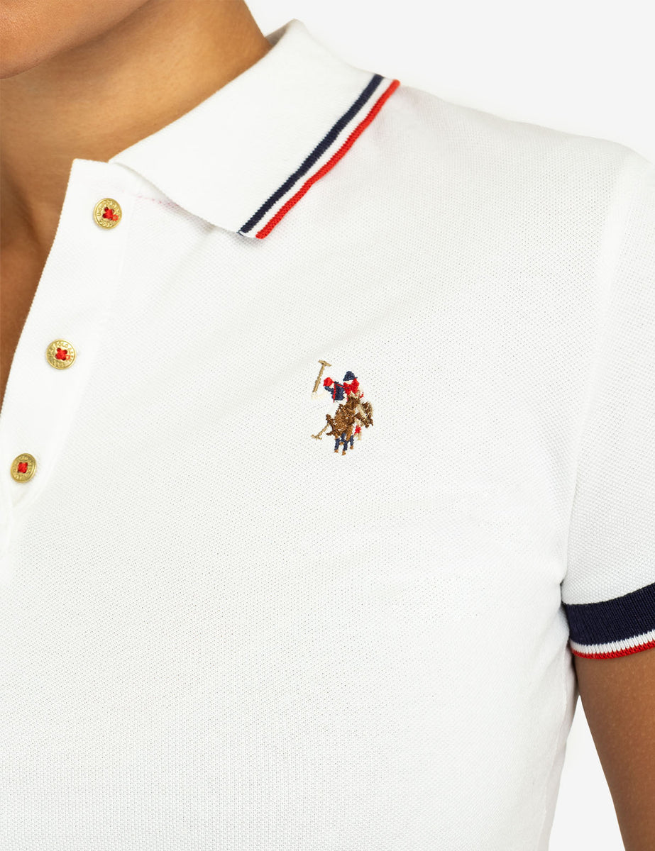 SIGNATURE STRIPE TIPPED POLO SHIRT