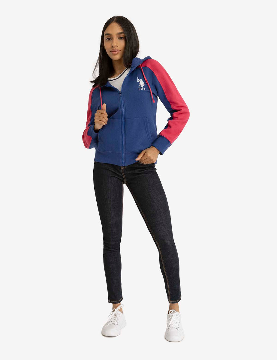 SIDE STRIPE FULL ZIP HOODIE– U.S. Polo Assn.