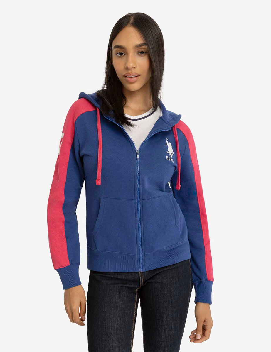 SIDE STRIPE FULL ZIP HOODIE– U.S. Polo Assn.