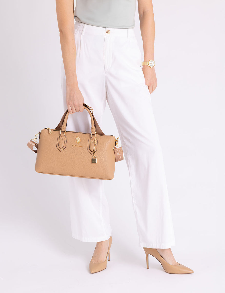 LOCK CHAIN SATCHEL BAG WITH CROSSBODY STRAP– U.S. Polo Assn.