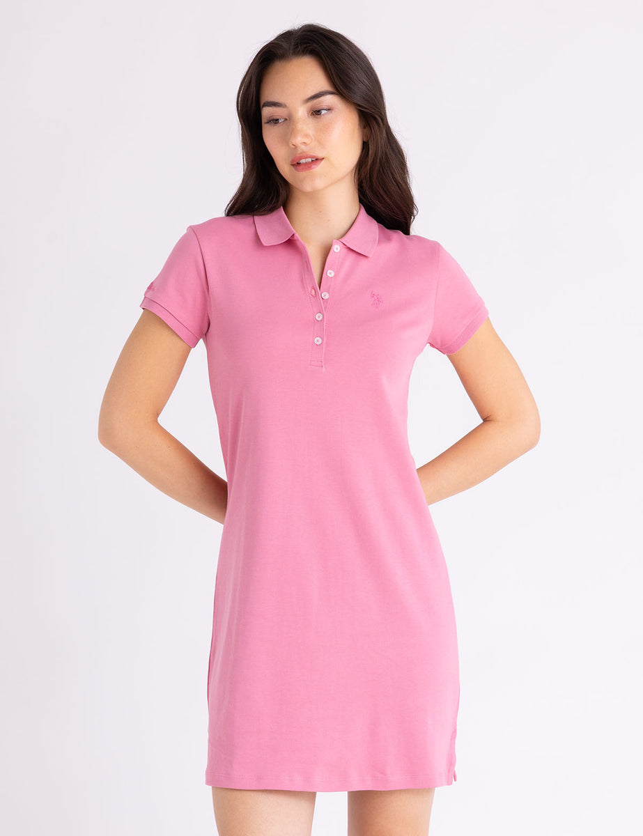 SLIM FIT Polo Dress VIOLET TRAIL / S SLIM FIT Polo Dress VIOLET TRAIL / S