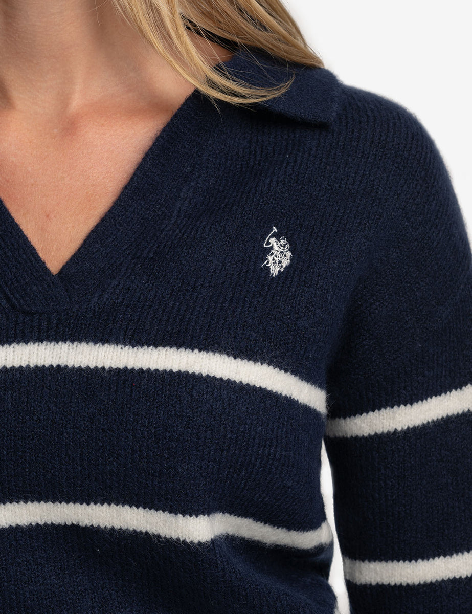 Johnny Collar Long Sleeve Sweater main image 1