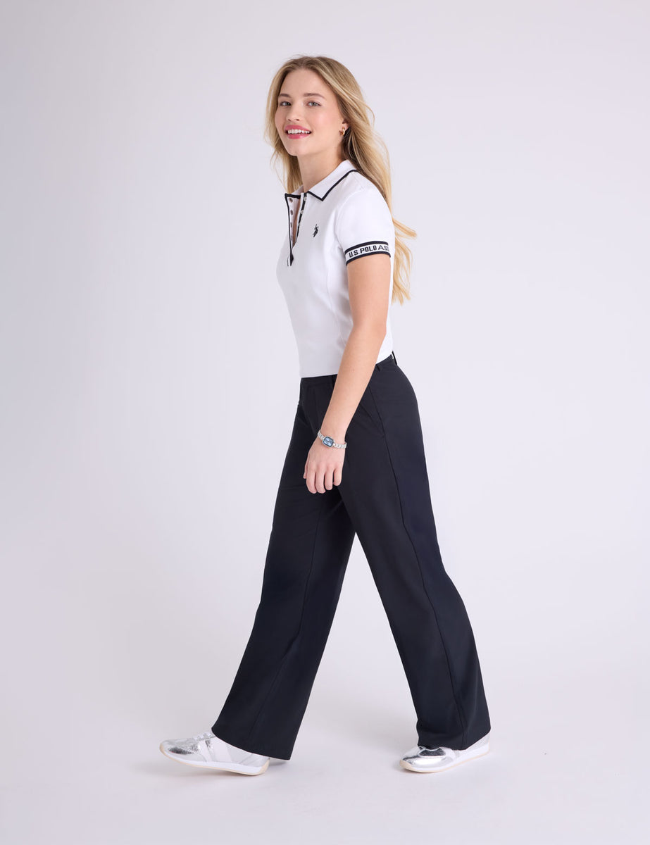 JACQUARD SLEEVE TIPPED INTERLOCK POLO SHIRT– U.S. Polo Assn.