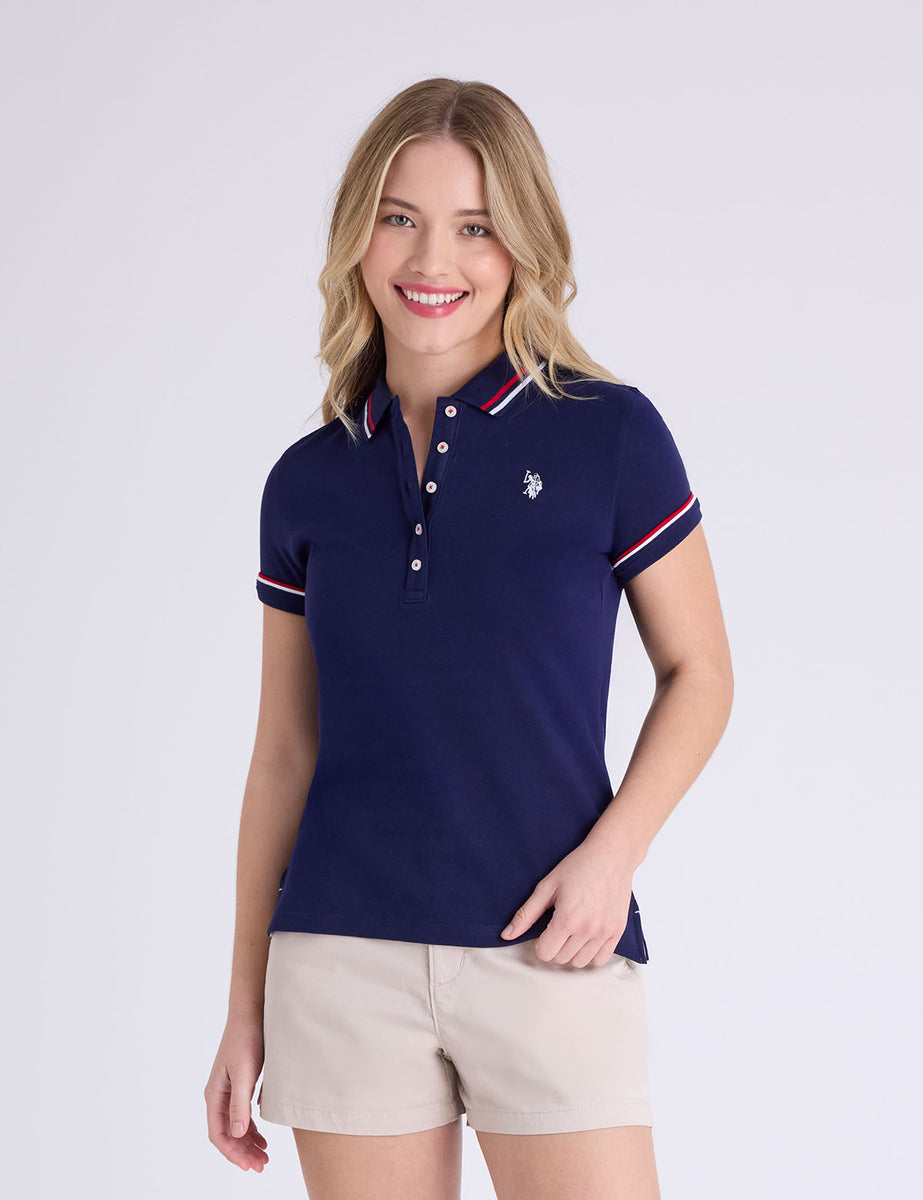 TIPPED DOUBLE CUFFED TRIM POLO SHIRT– U.S. Polo Assn.