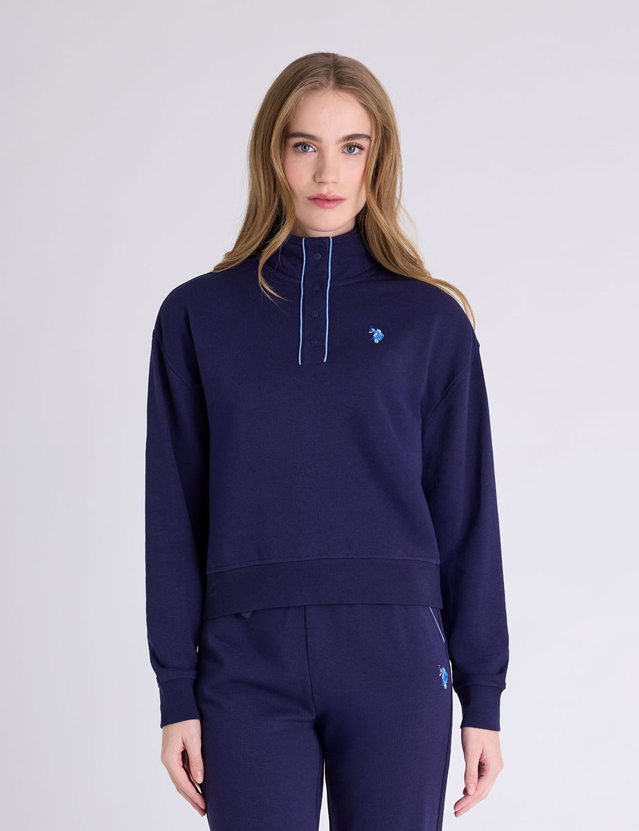SNAP PLACKET PIPED FRENCH TERRY POPOVER– U.S. Polo Assn.