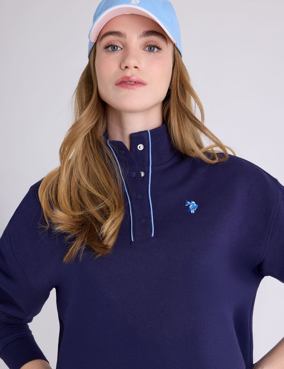 SNAP PLACKET PIPED FRENCH TERRY POPOVER– U.S. Polo Assn.