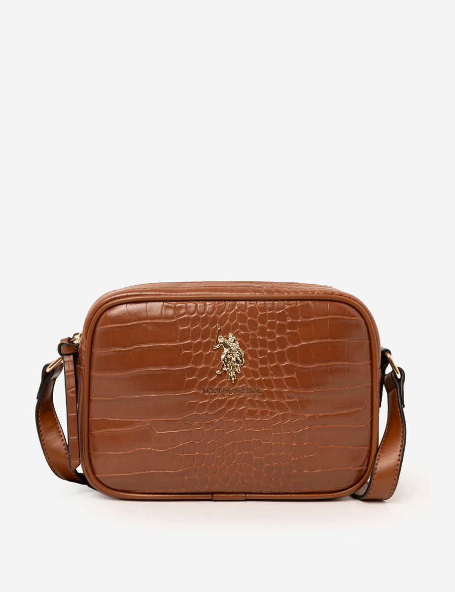 CROCODILE EMBOSSED CROSSBODY BAG– Polo - Main Image