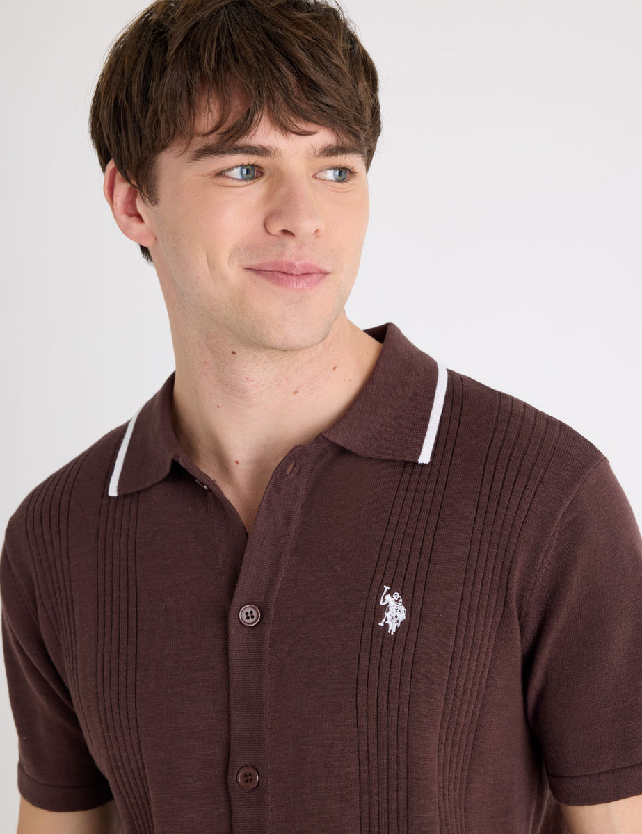 BUTTON FRONT COTTON SLUB POLO SHIRT– U.S. Polo Assn.