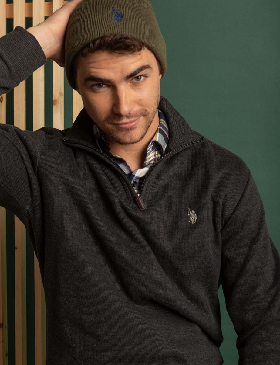 1/4 ZIP FLATBACK PULLOVER– U.S. Polo Assn.
