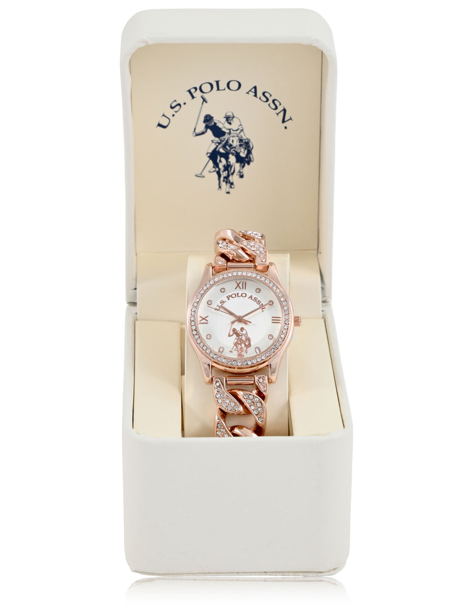 Us polo assn sales watch rose gold