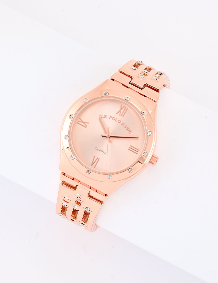 LADIES GOLD ANALOG BRACELET WATCH– U.S. Polo Assn.
