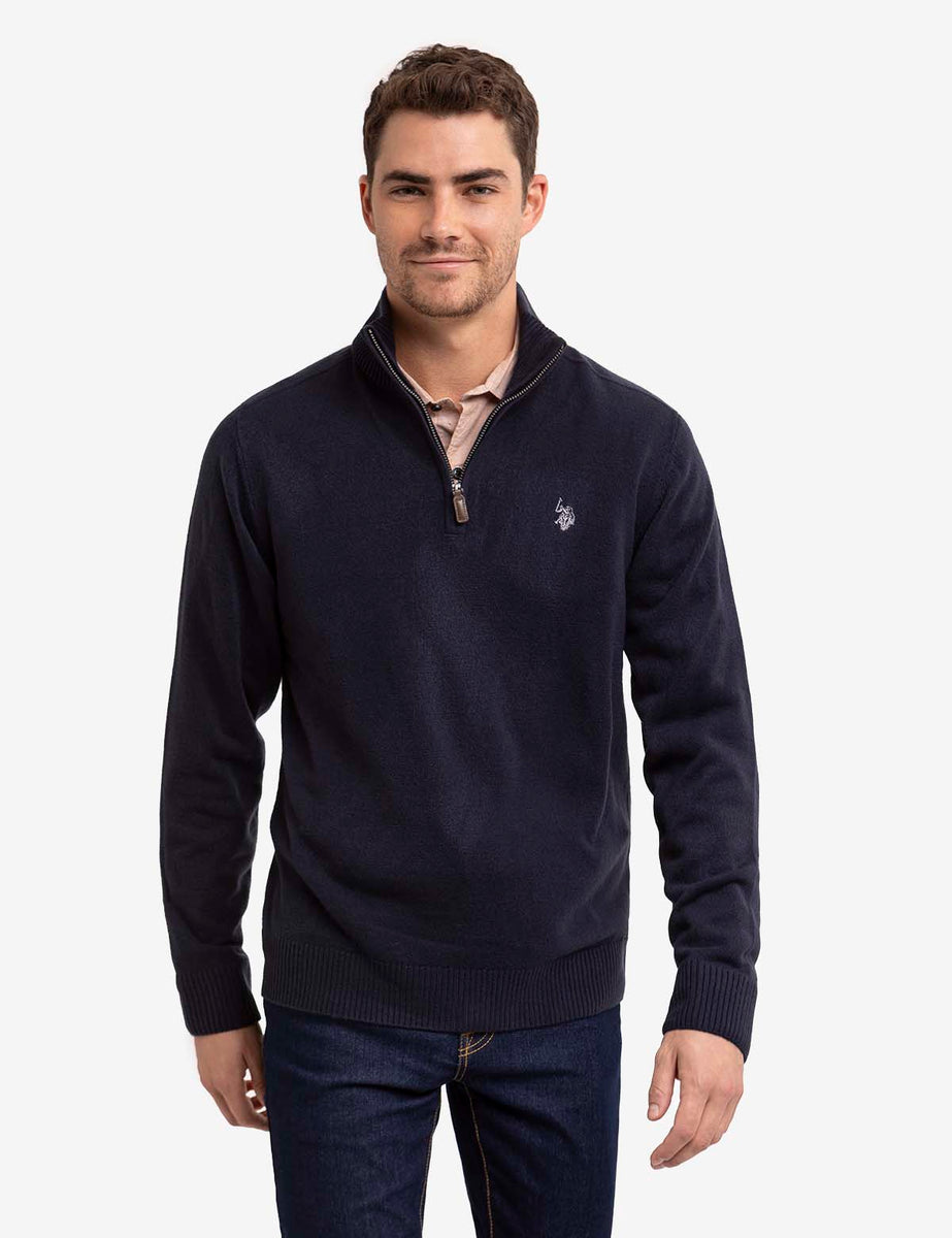 SOFT SOLID 1/4 ZIP SWEATER– U.S. Polo Assn.